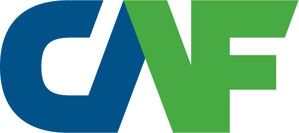 Logo oficial de CAF para el Laboratorio de Inclusión Financiera 2026